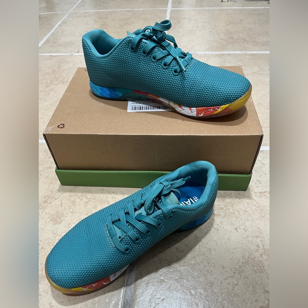 NOBULL Teal Athletic Shoes with Multicolor Sole
